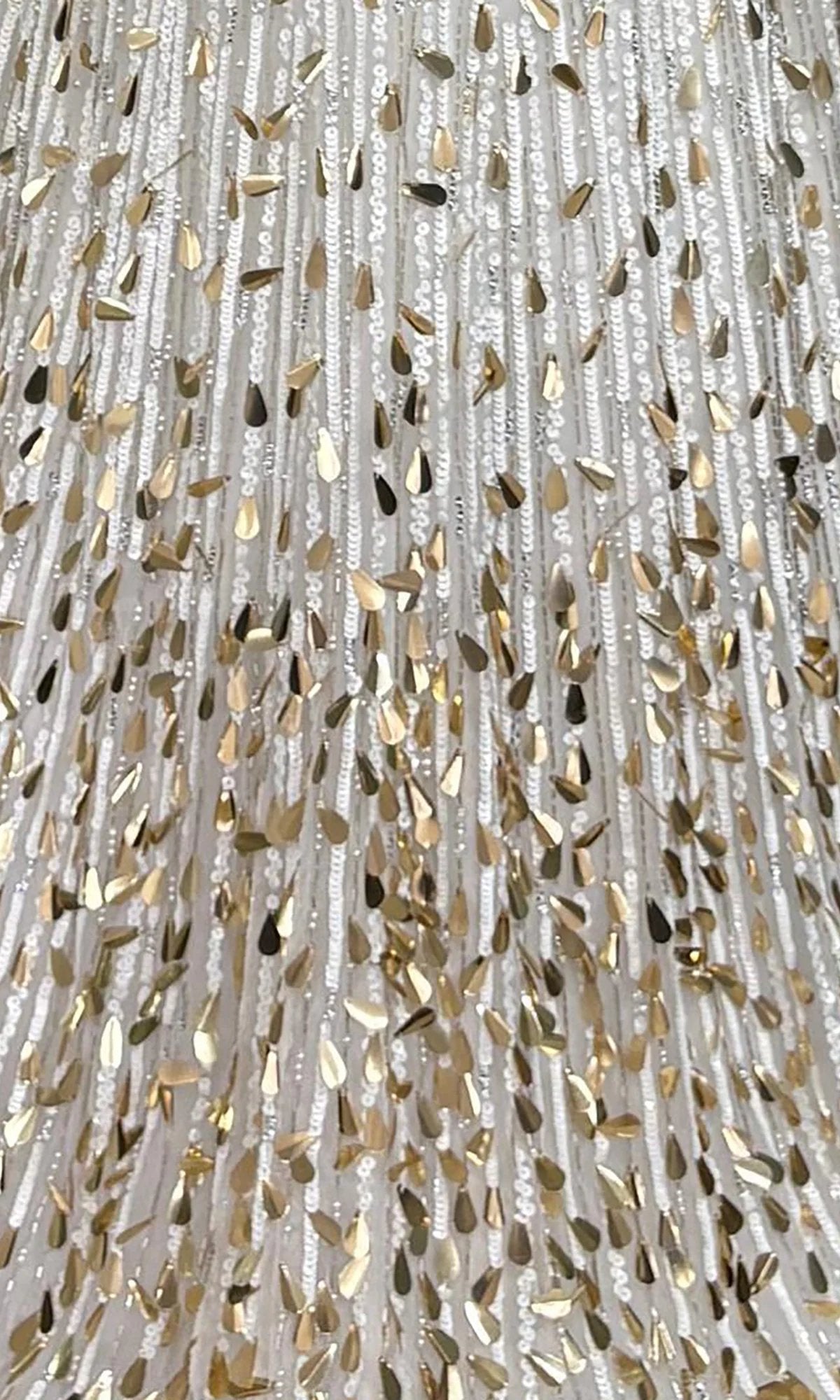 Sequin Paillette V Neck Backless Slit Prom Gown