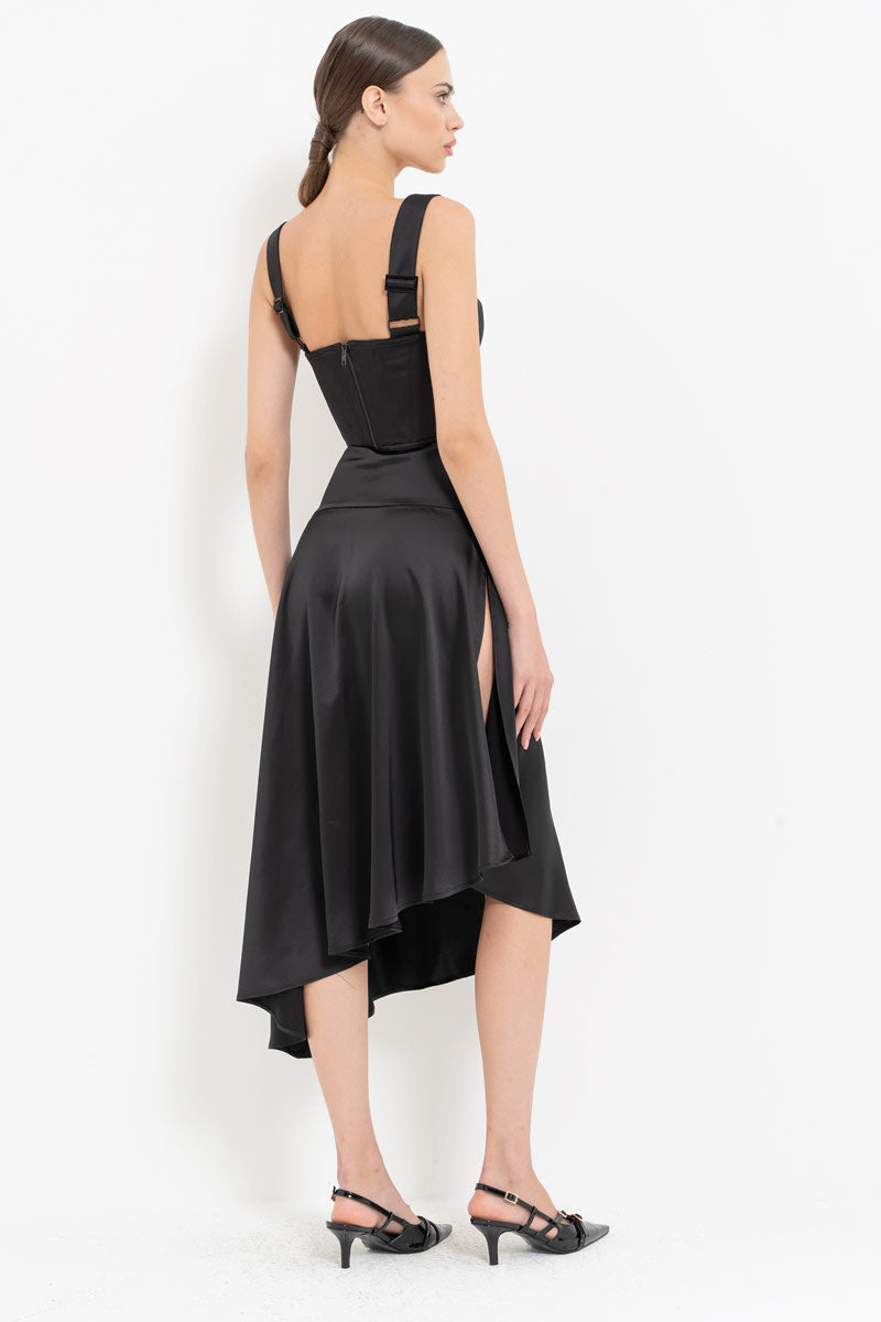 Black V-Neck Bustier