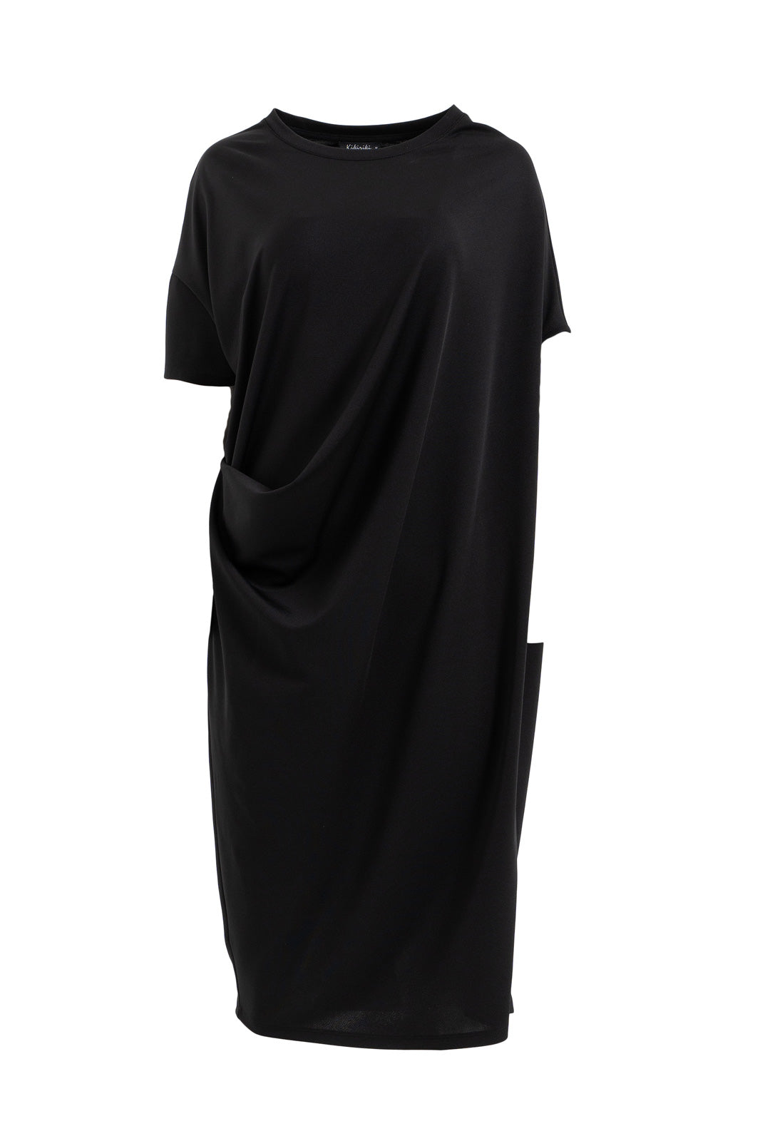 Round Neck One-Shoulder Asymmetric Dress