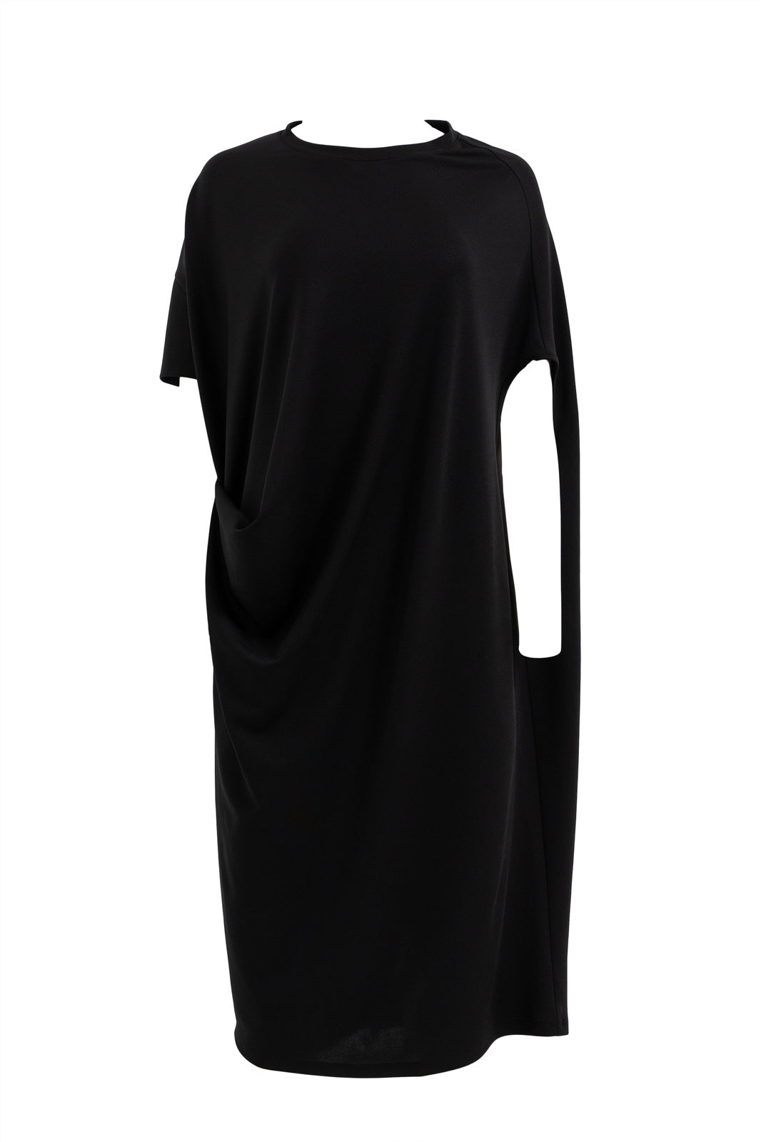 Round Neck One-Shoulder Asymmetric Dress