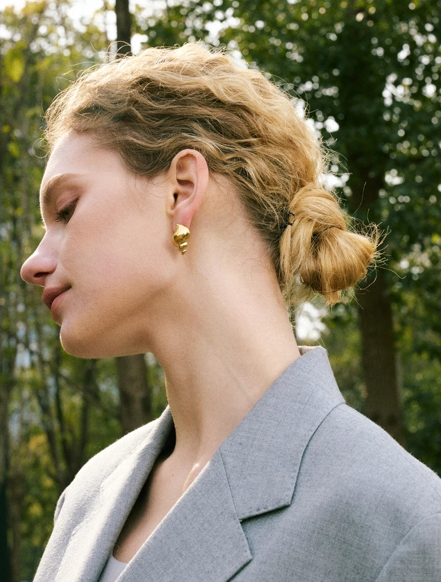 Bold Conch Stud Earrings