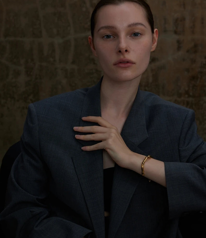 Minimalist Asymmetric Cuff Wrist Bracelet