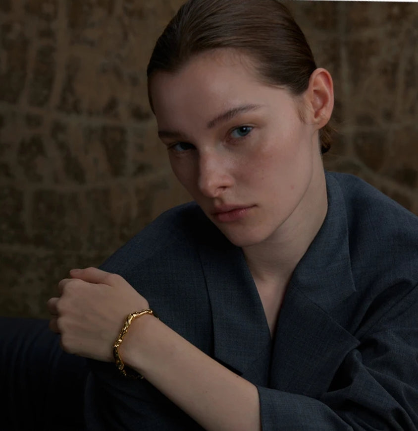 Minimalist Asymmetric Cuff Wrist Bracelet