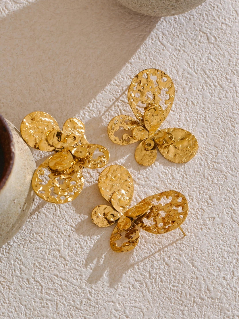 Hollow Butterfly Jewelry Set (Ring & Earrings)