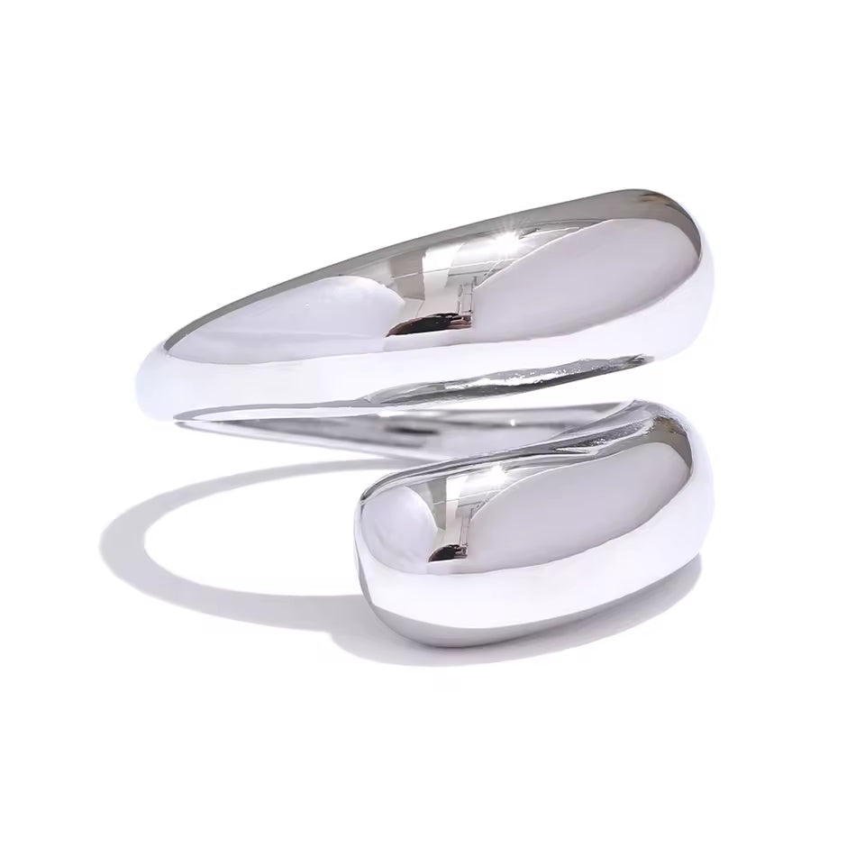 Geometric Spiral Adjustable Ring