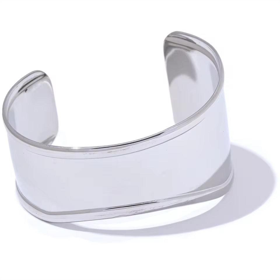 Asymmetrical Wide Cuff Bracelet