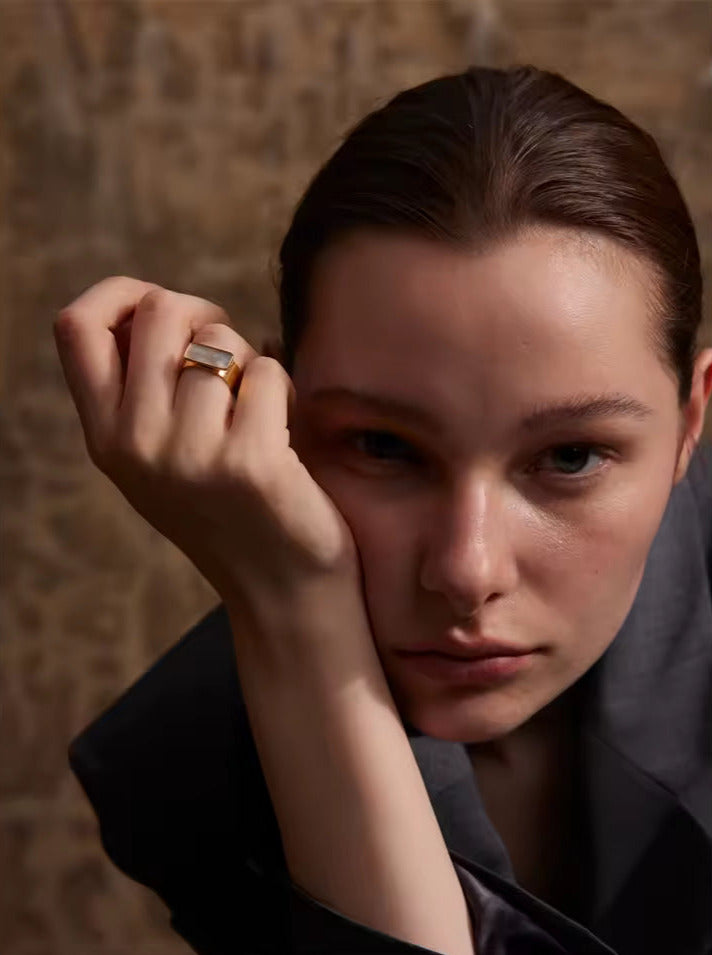 Natural Shell Adjustable Open Ring