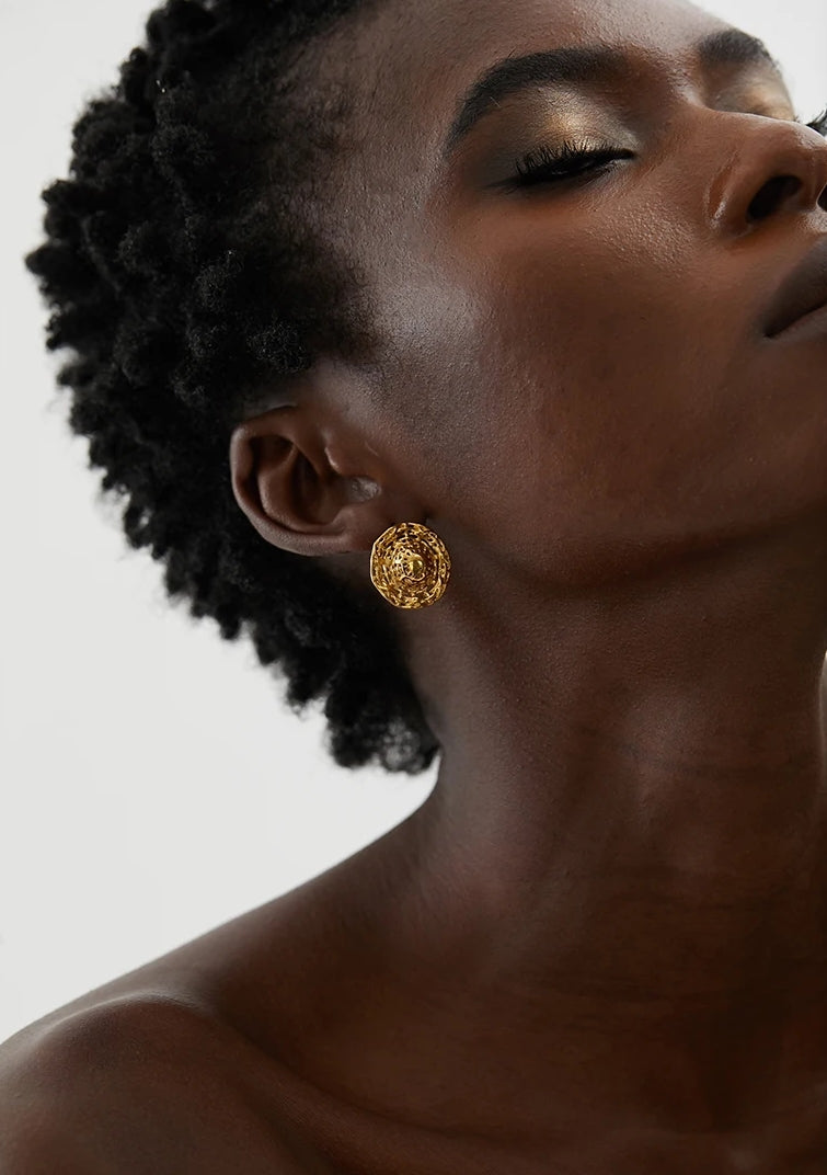 Sun Hat Stud Earrings