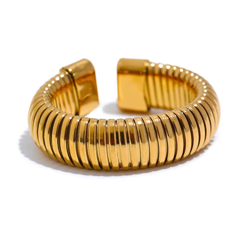 Adjustable Round Elastic Open Ring