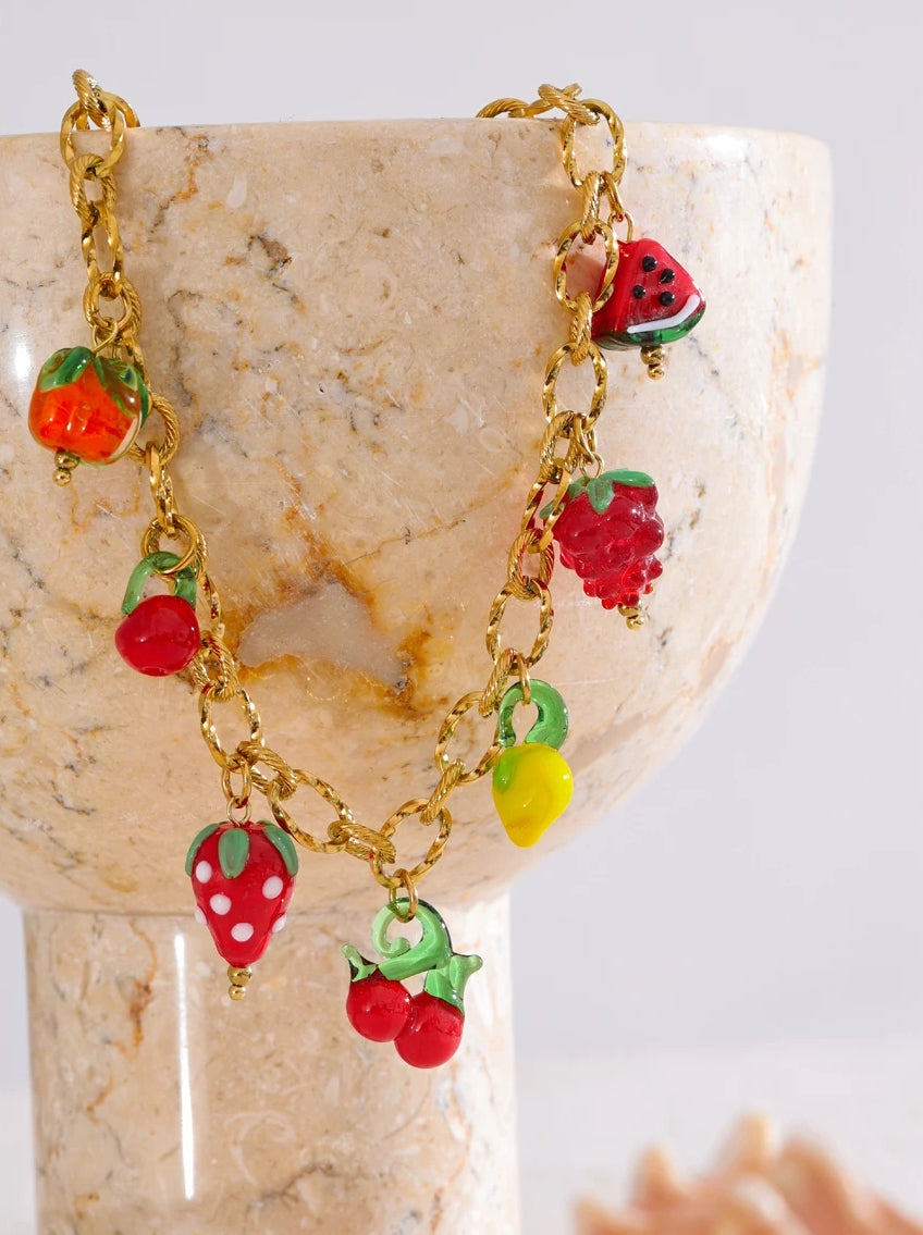 Fruit Parade Charm Necklace