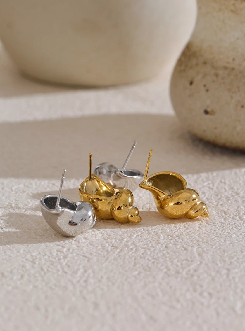 Bold Conch Stud Earrings