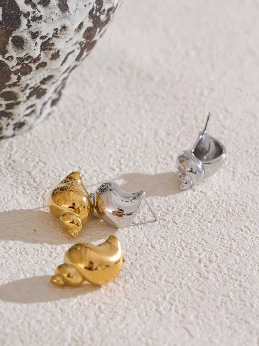 Bold Conch Stud Earrings
