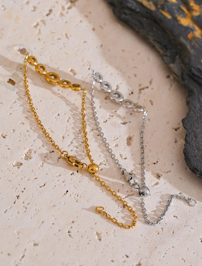 Multi Cubic Zirconia Chain Bracelet