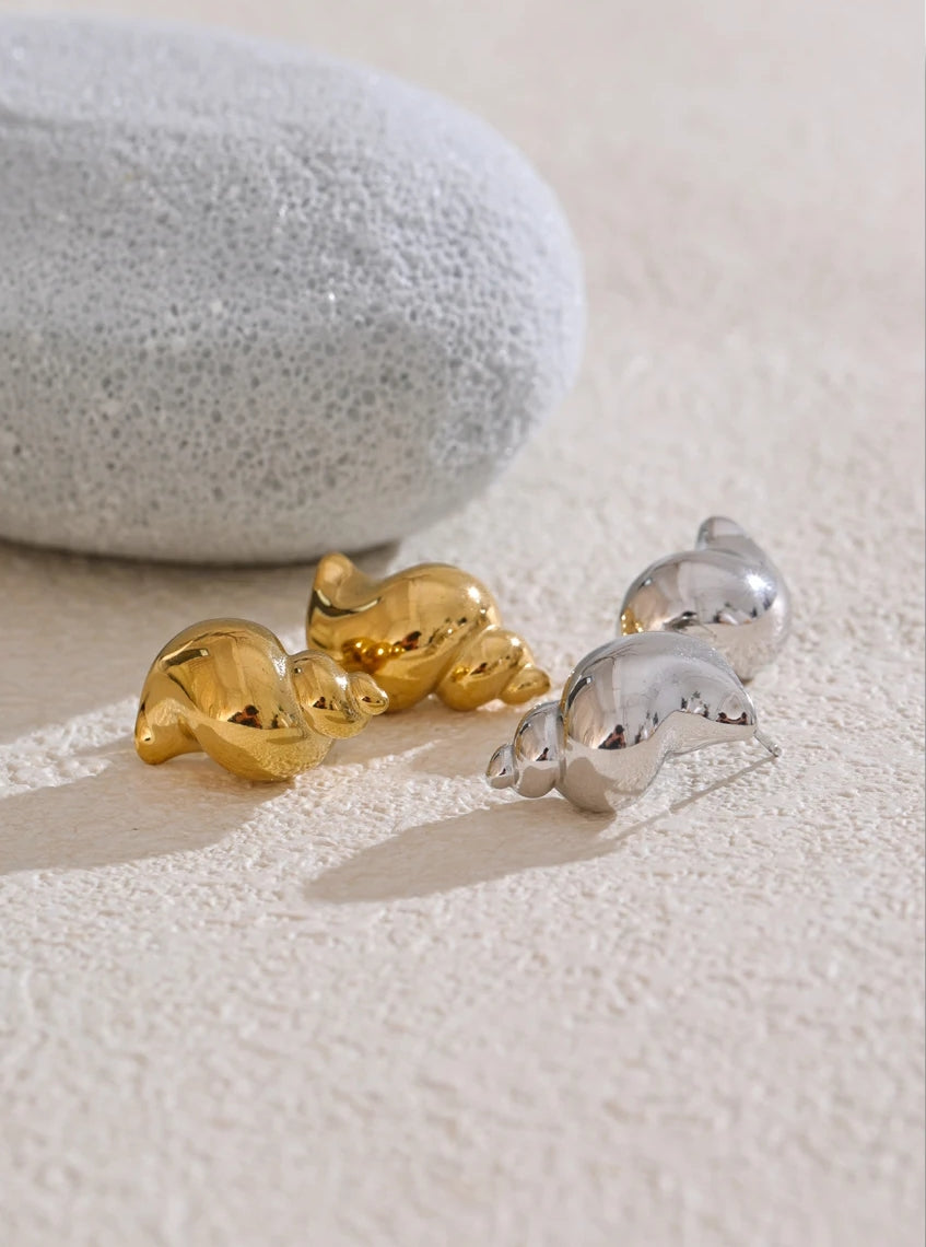 Bold Conch Stud Earrings