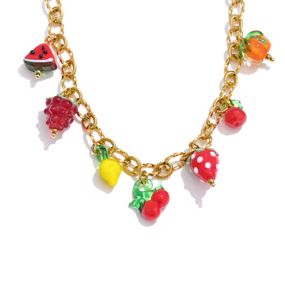 Fruit Parade Charm Necklace