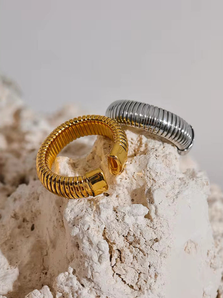 Adjustable Round Elastic Open Ring
