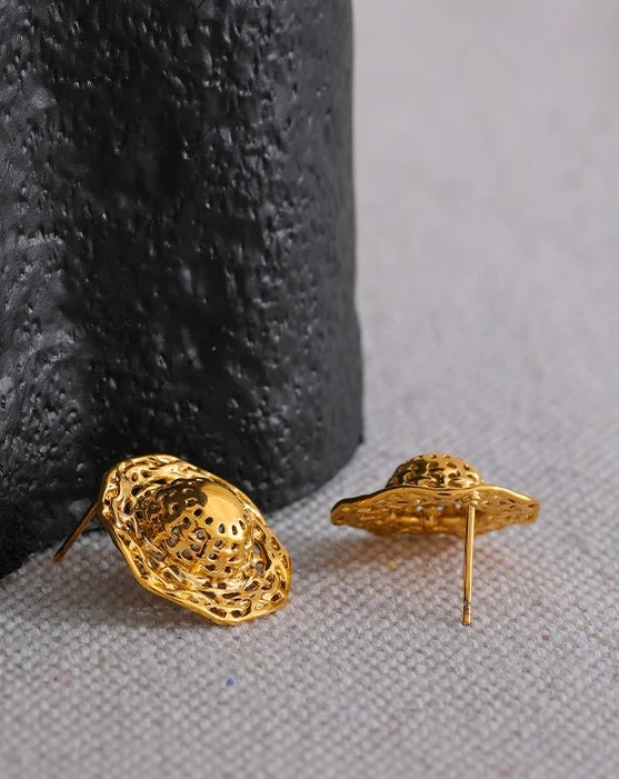Sun Hat Stud Earrings