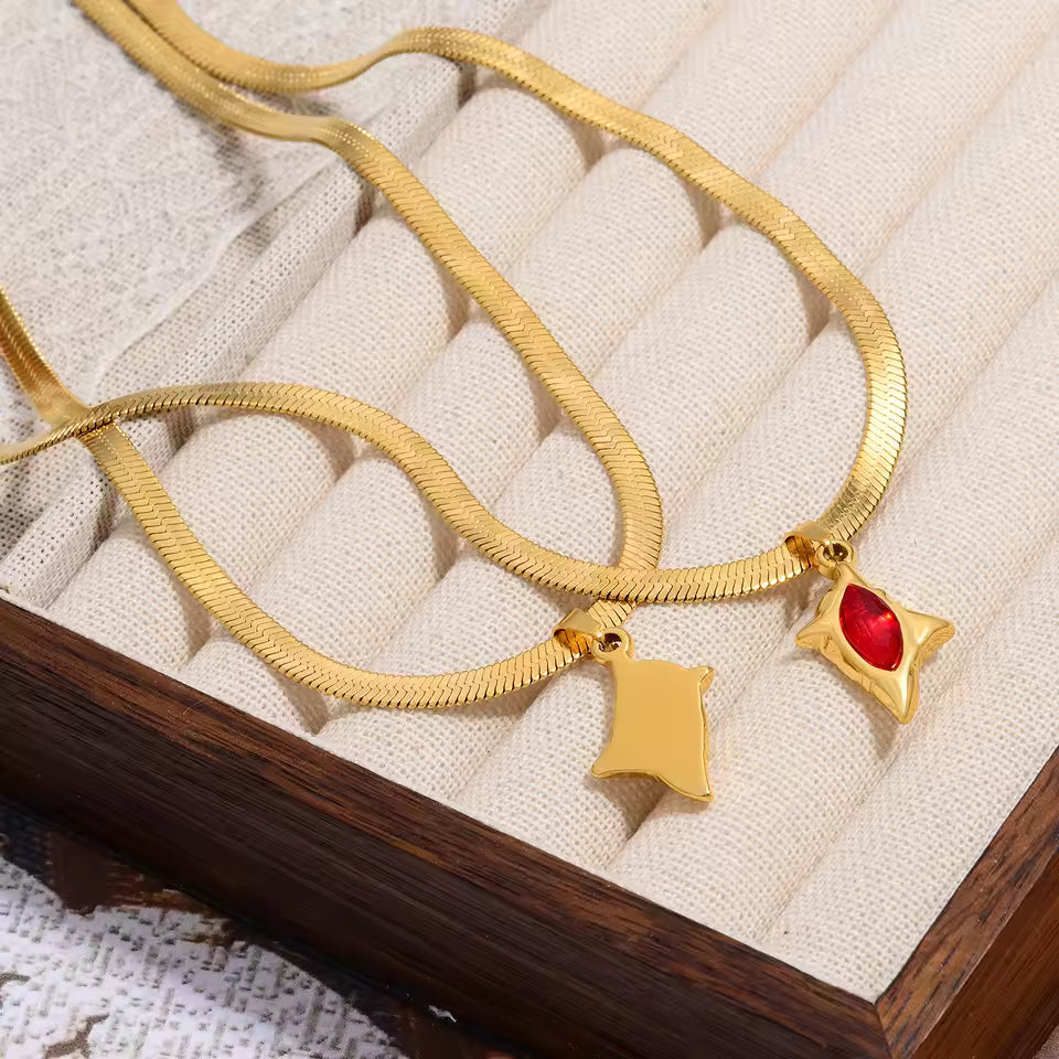 Radiating Cross Pendant Necklace with Zirconia