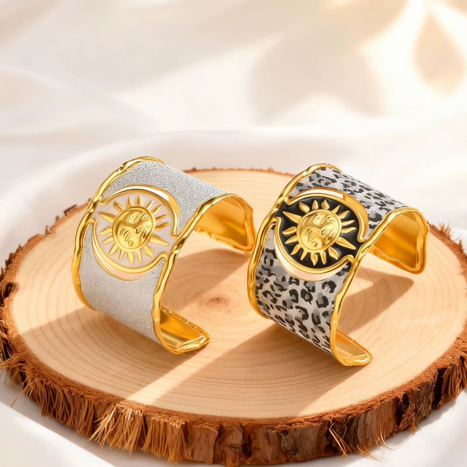 Exaggerated Sun Cuff Wide Bracelet