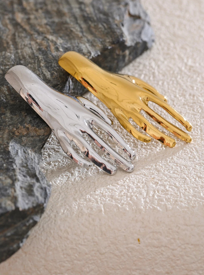 Glossy Hand Brooch