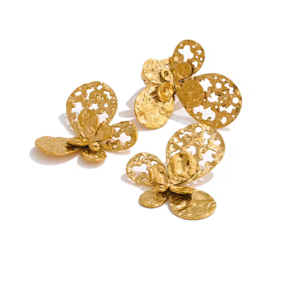 Hollow Butterfly Jewelry Set (Ring & Earrings)