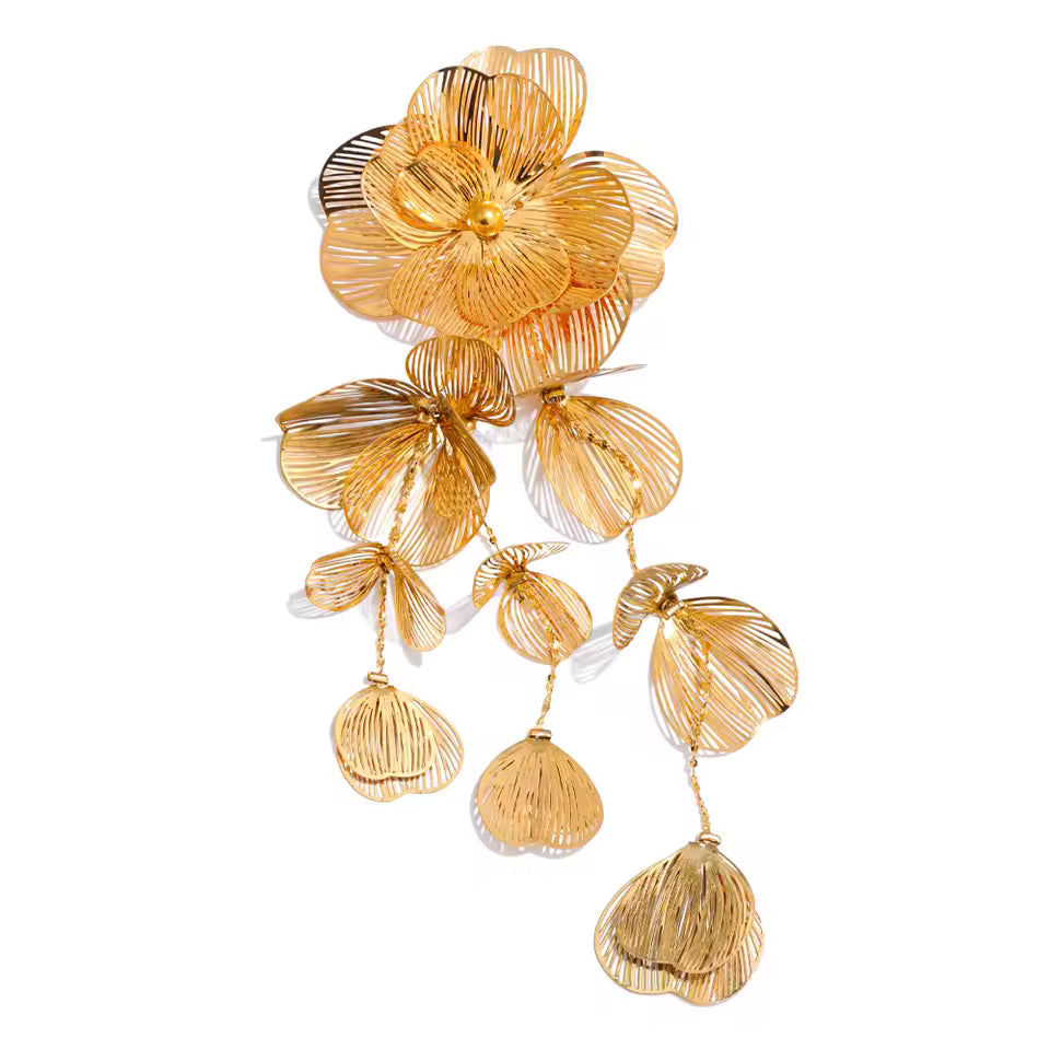 Bold Flower Petal Brooch