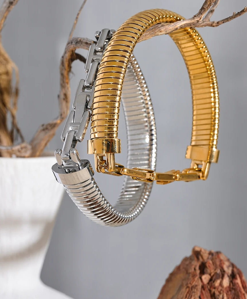 Bold Tubogas Link Chain Statement Bracelet