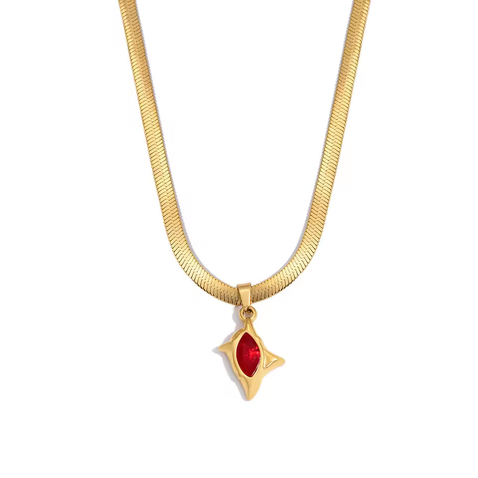 Radiating Cross Pendant Necklace with Zirconia