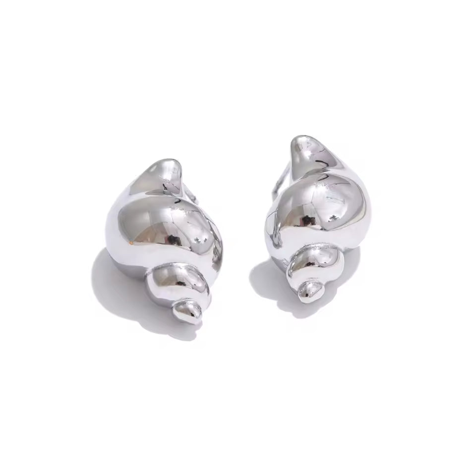 Bold Conch Stud Earrings