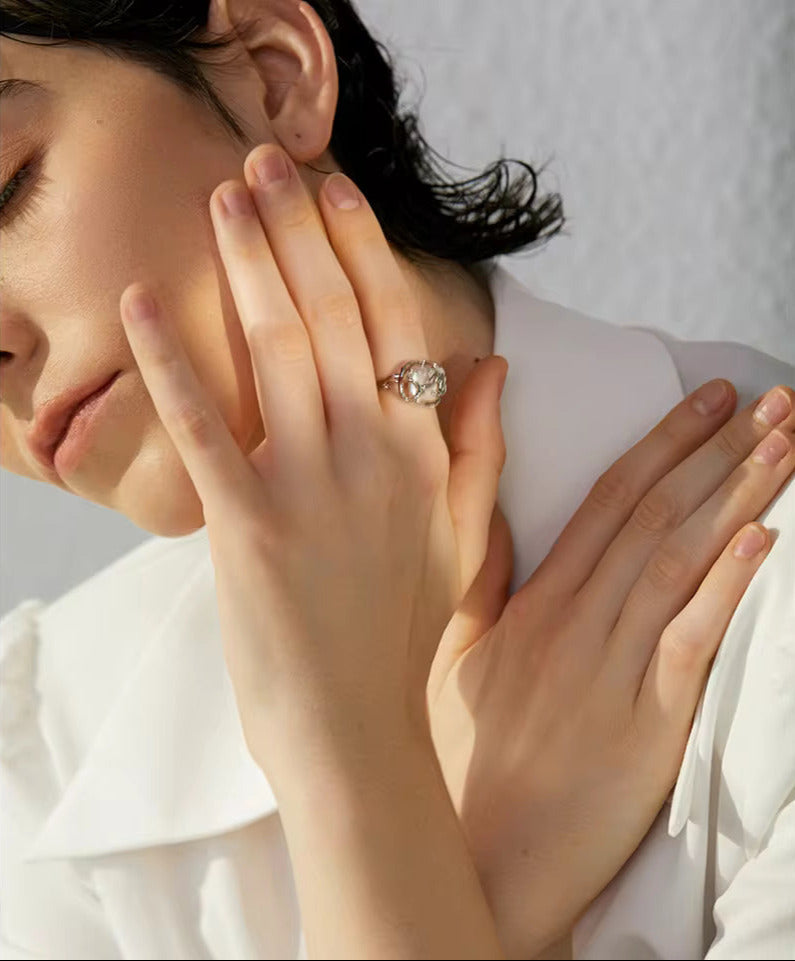 Adjustable Natural Pearl Ring