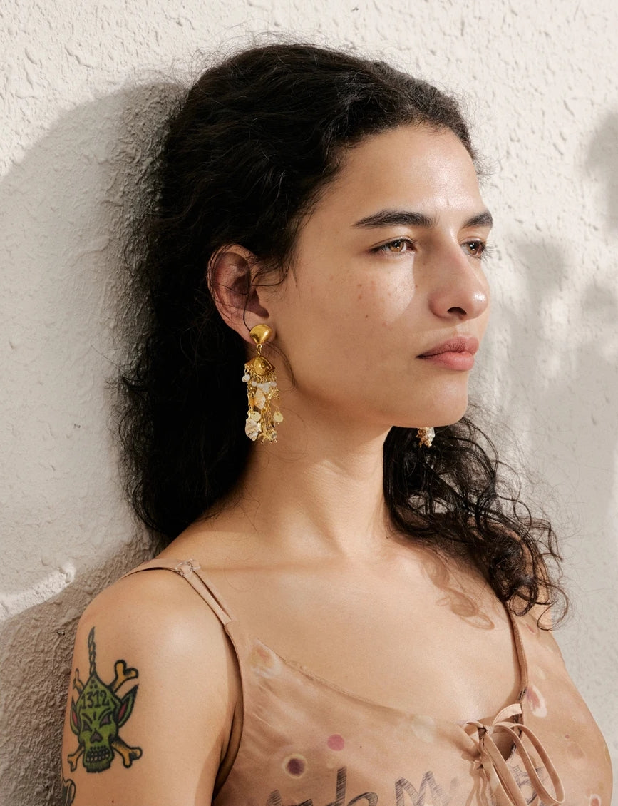 Mystic Eye & Sea Charms Dangle Earrings