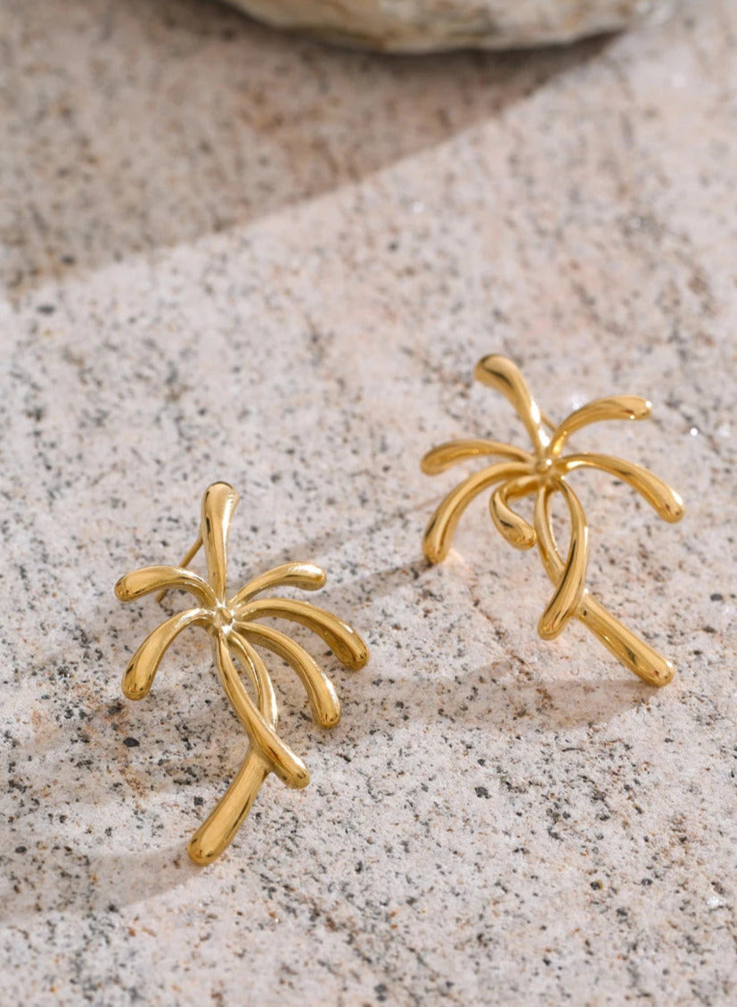 Coconut Tree Stud Earrings