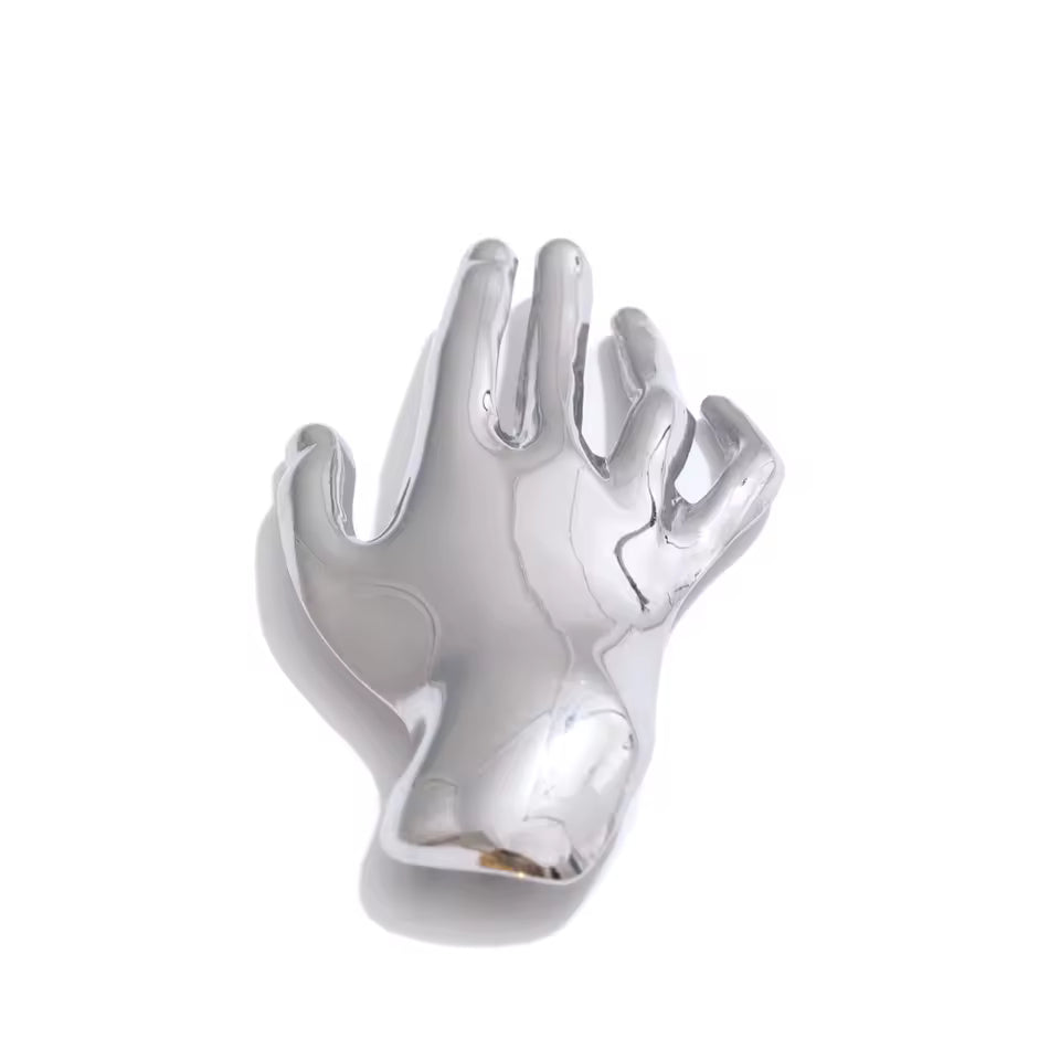 Glossy Hand Brooch