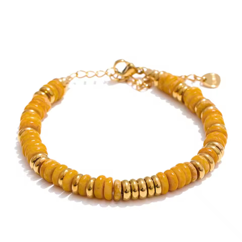 Colorful Natural Stone Beads Chain Bracelet