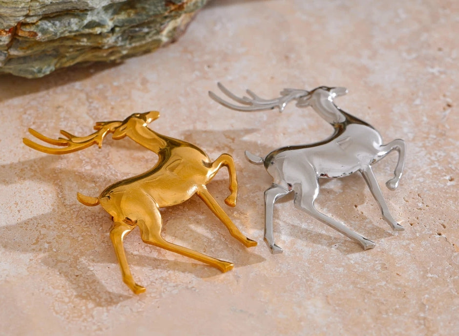 Christmas Deer Brooch