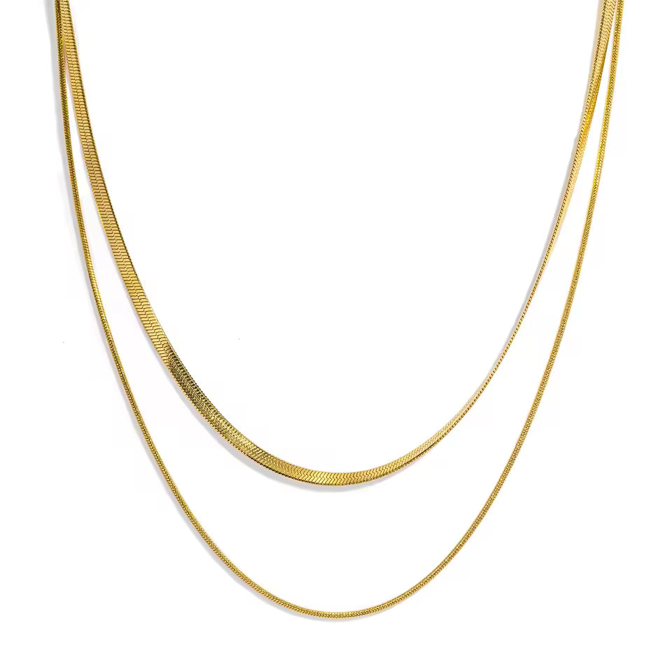 Double Layer Snake Chain Necklace
