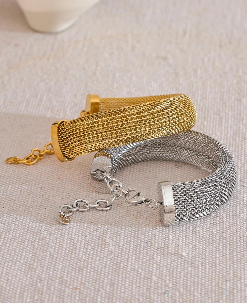 Mesh Collar Jewelry Set (Necklace & Bracelet)