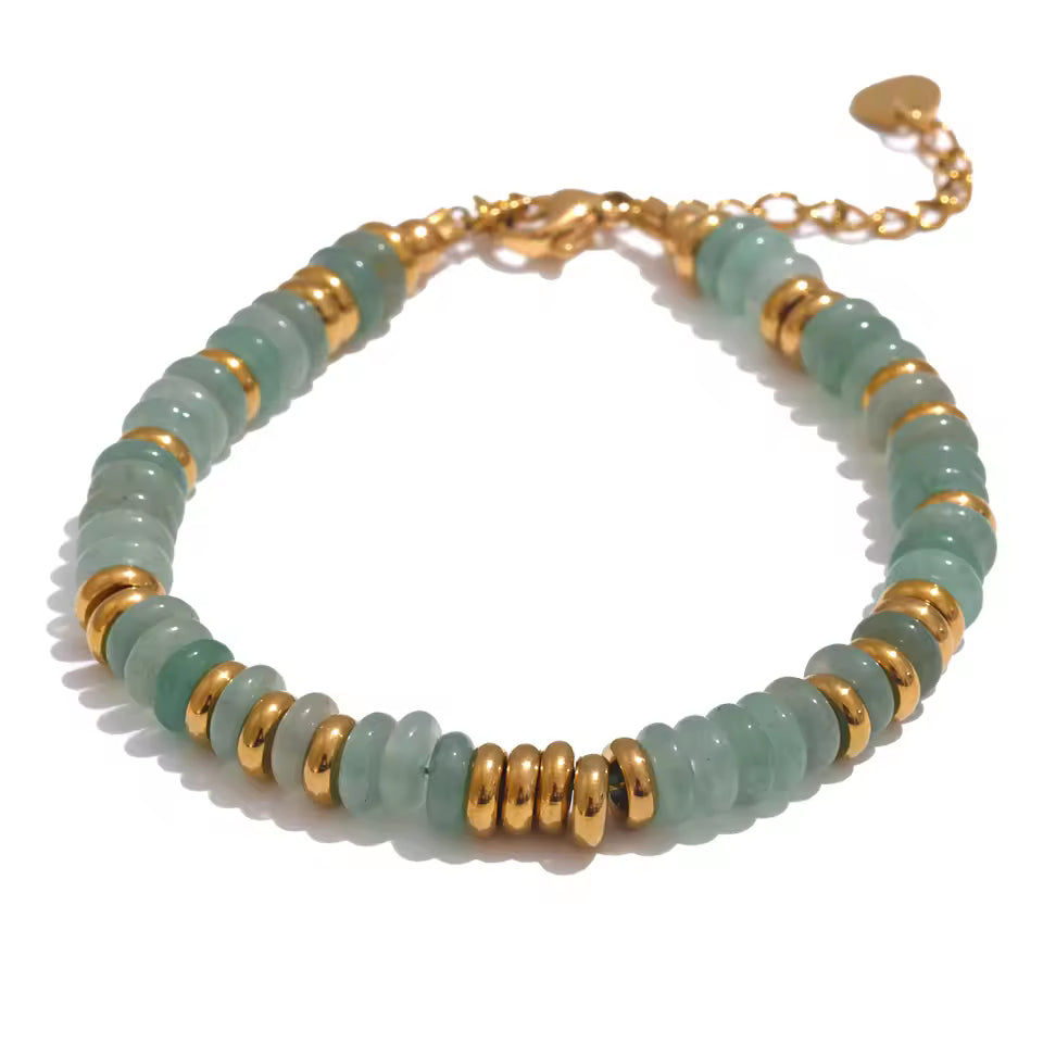 Colorful Natural Stone Beads Chain Bracelet