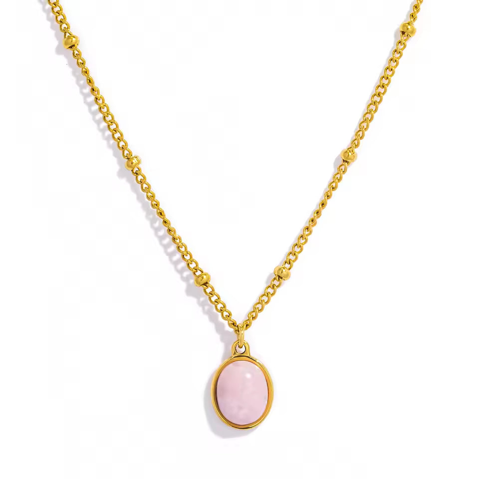 Jelly Stone Pendant Necklace