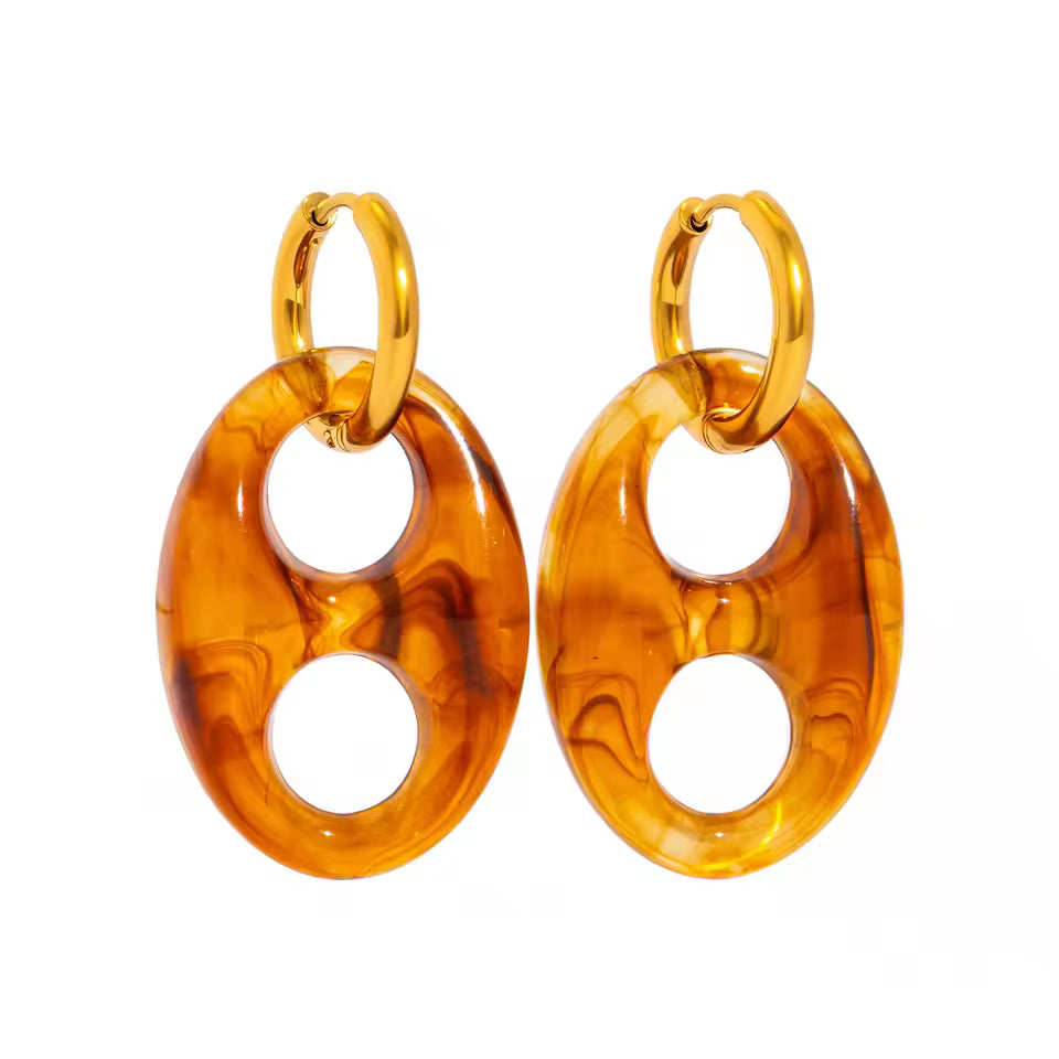 Double Hole Acrylic Drop Earrings