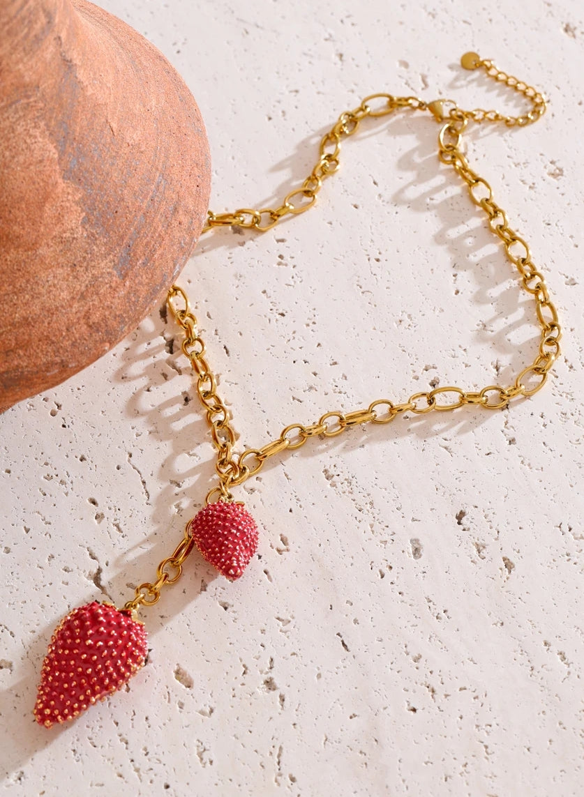 Berry Amour Double-Pendant Necklace