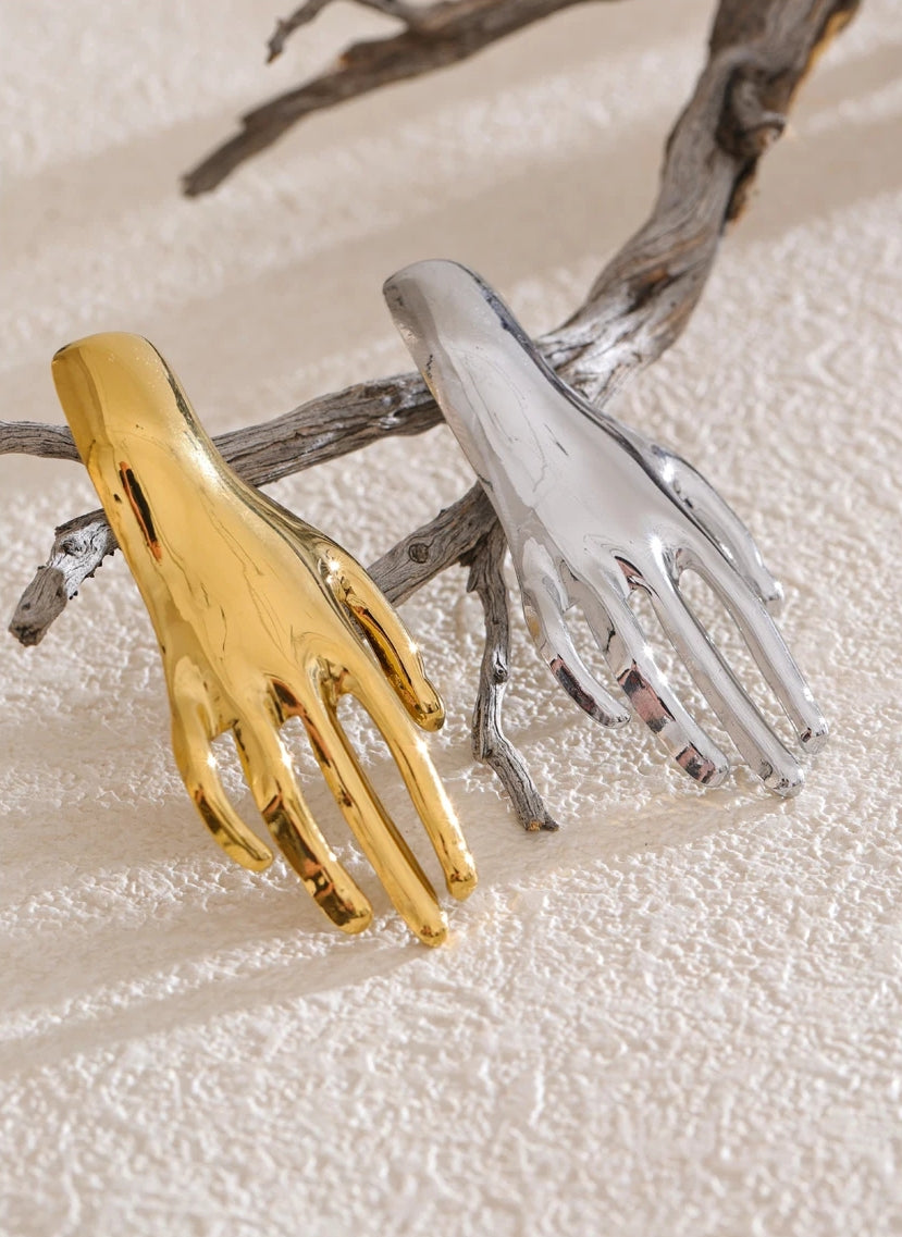 Glossy Hand Brooch