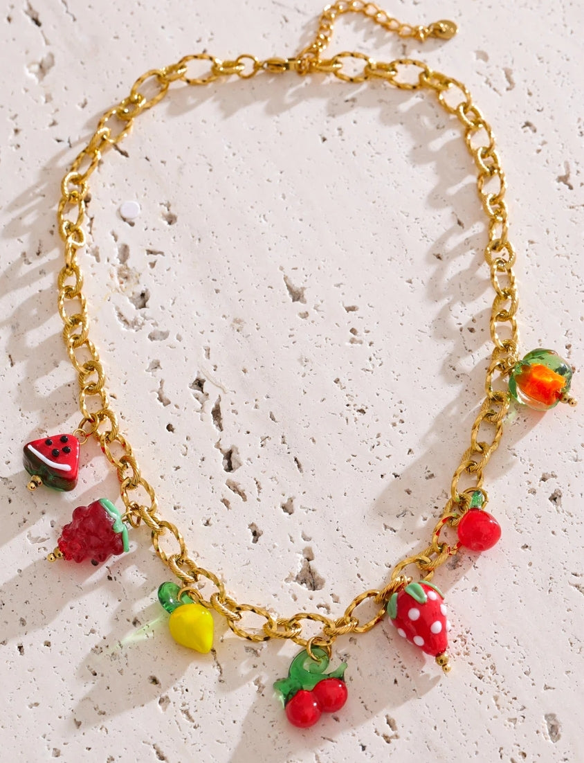 Fruit Parade Charm Necklace