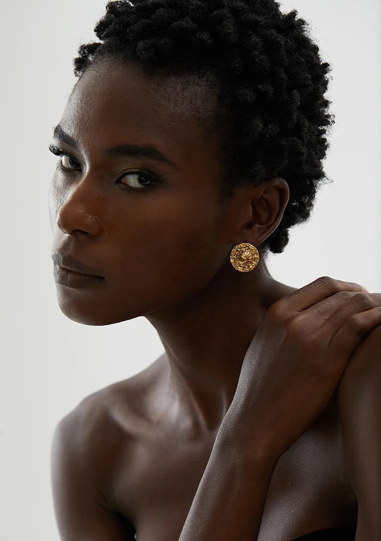 Sun Hat Stud Earrings