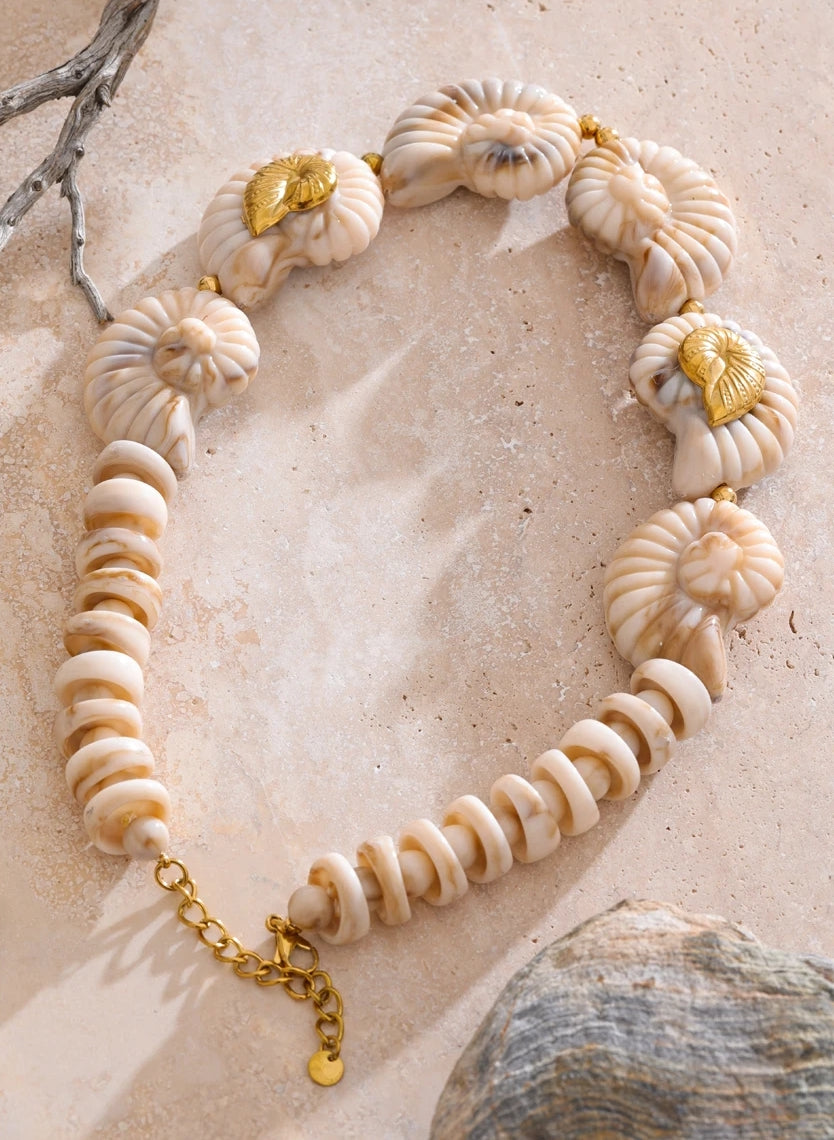 Acrylic Conch Chain Necklace
