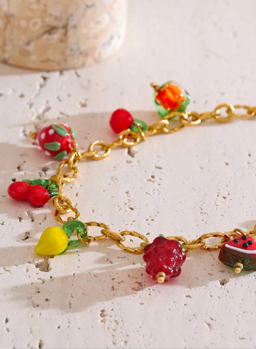 Fruit Parade Charm Necklace