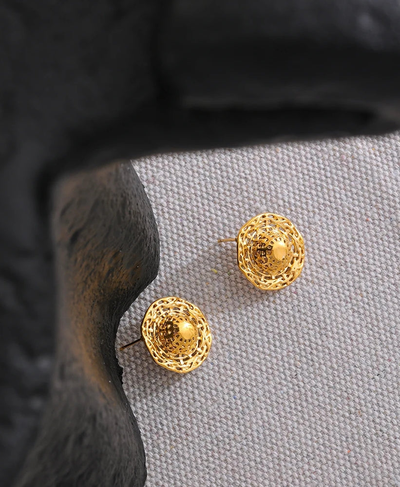 Sun Hat Stud Earrings