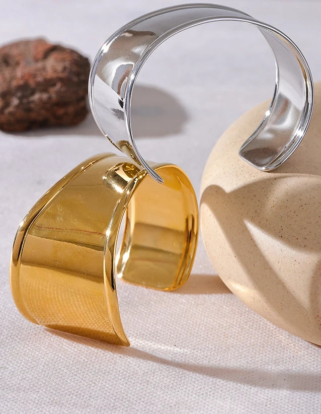 Asymmetrical Wide Cuff Bracelet