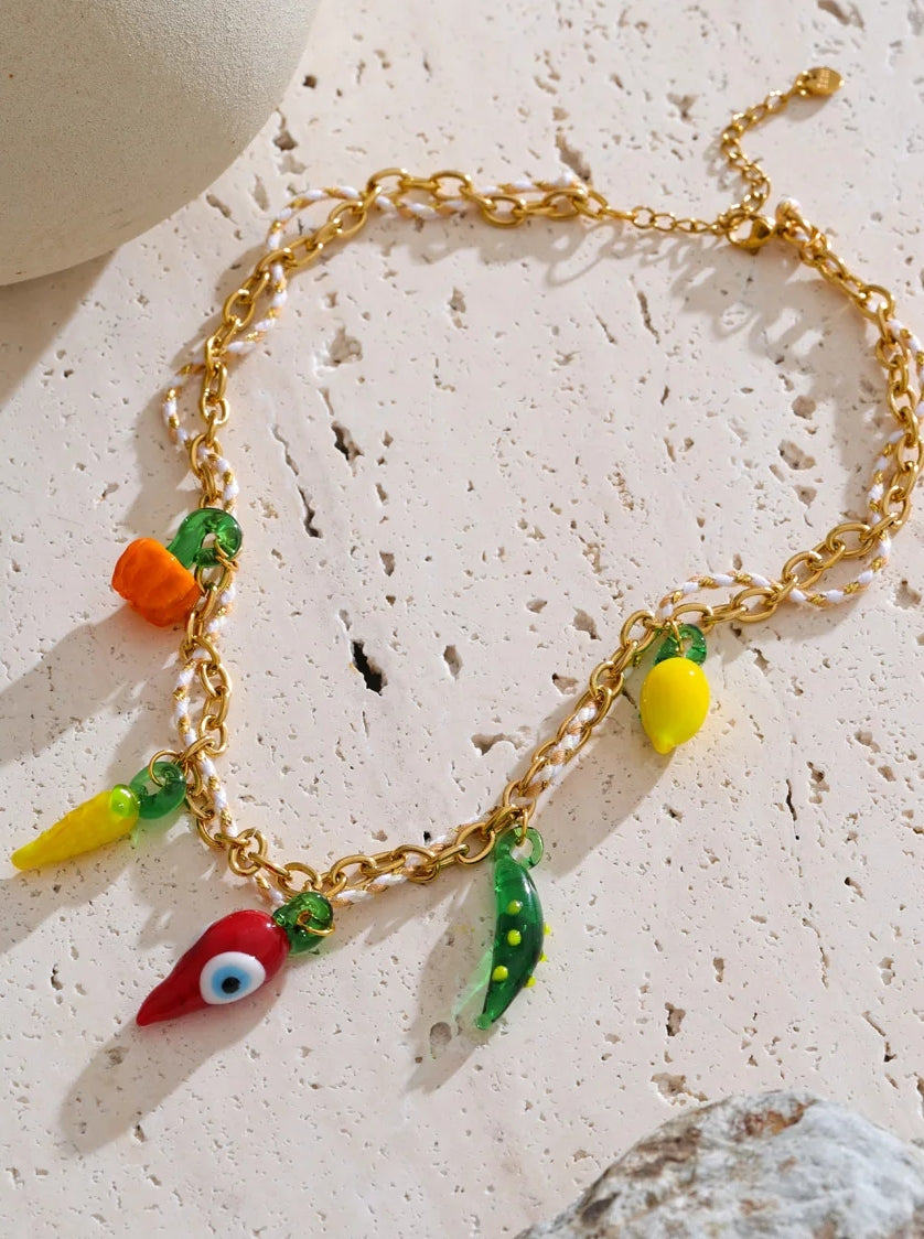 Spicy Garden Charm Necklace