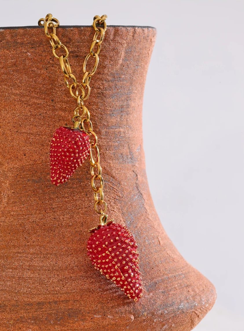 Berry Amour Double-Pendant Necklace